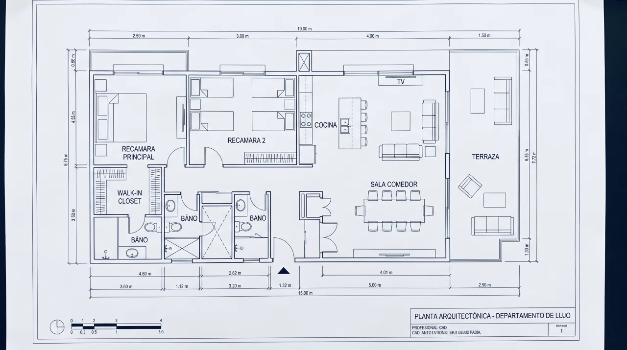 An architectural floor plan, the starting point